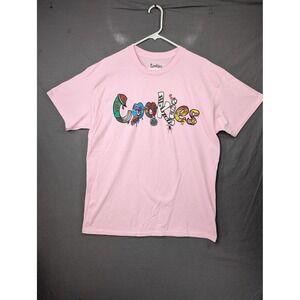 Cookies SF Mens Pink Mixed Graphic Logo Short Sleeve Crew Neck T-Shirt L